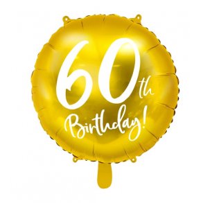60 �r Folieballon i GULD