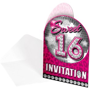 Sweet sixteen invitationer