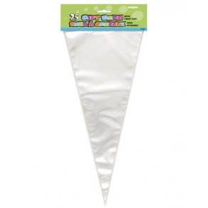 Pse med godsaker , 25 st. kornett i klar cellofan