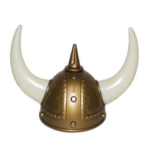 Vikinghjelm med horn