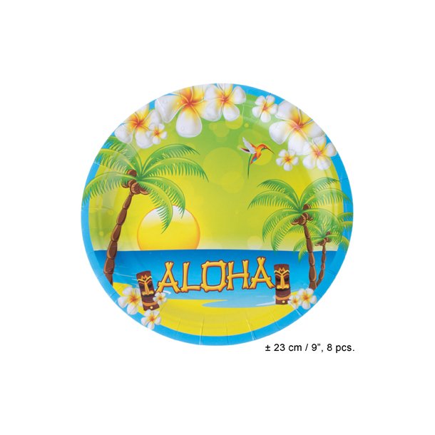 Hawaii Aloha BL Tallerken 8 stk
