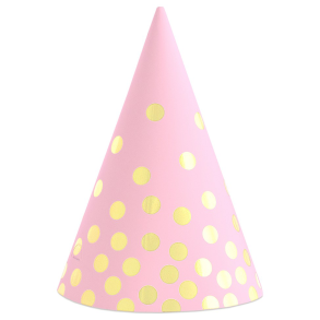 Partyhatte lyserd med prikker