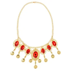 Arabiskt halsband med rda stenar