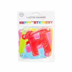 Grattis p fdelsedagen banner i mngfrgad