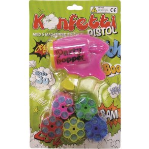 Konfettipistol inkl. 5 patroner