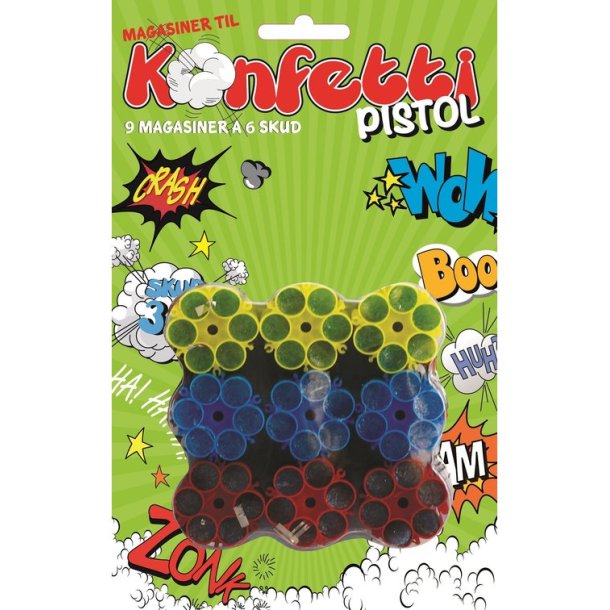 Patroner til Konfettipistol 9stk
