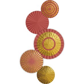 Stvet Rd rosette st 5stk