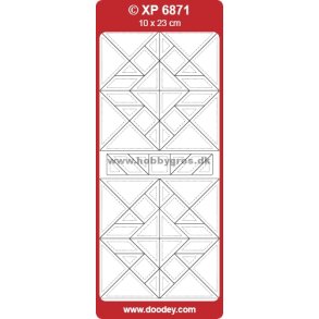 Klare stickers med ass. trekanter