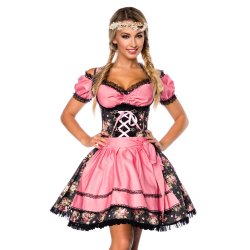Dirndl Rosa-svart Deluxe