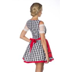 Dirndl Traditionel svart-rutig Deluxe