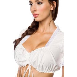 Dirndl blus lux i vit