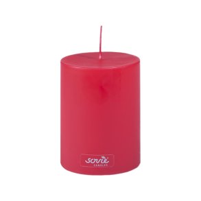 Blockljus i Rd 7x10 cm