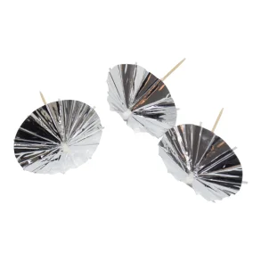 Drinkparaplyer silver 10 st