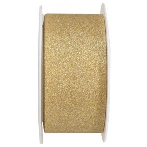 Gavebnd glitterguld 30mm