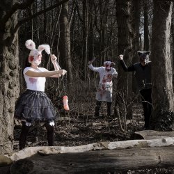 Blodigt Forkl�de til Halloween 