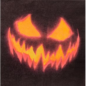 Halloween serviet, sort med Grskar