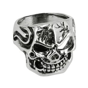 Skull face ring