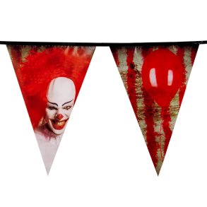 Halloween flagbanner med Klovn