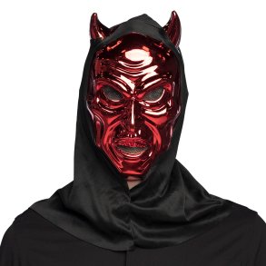 Skindende Dj�vel Maske med H�tte