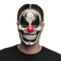 Skr�kkelig Klovn Maske med Bev�gelig K�be