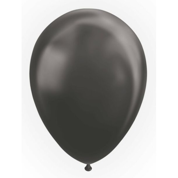 Ballong metallic svart 10 st.