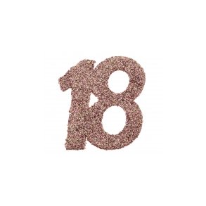 Tal confetti large 18 rosguld