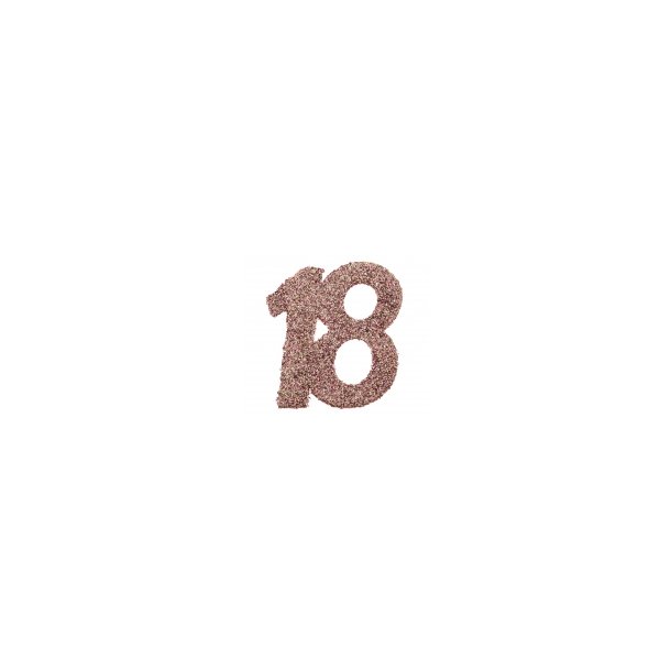 Tal konfetti stor 18 rosegold