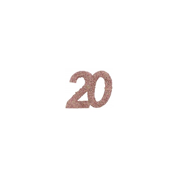 Tal konfetti stor 20 rosegold