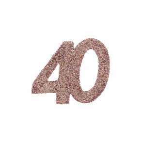 Tal confetti large 40 rosguld