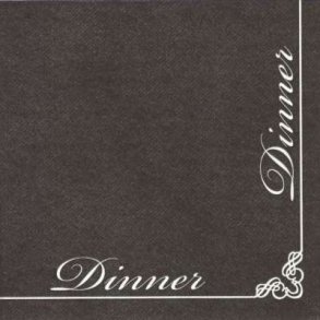 Middagsservietter sort Dinner