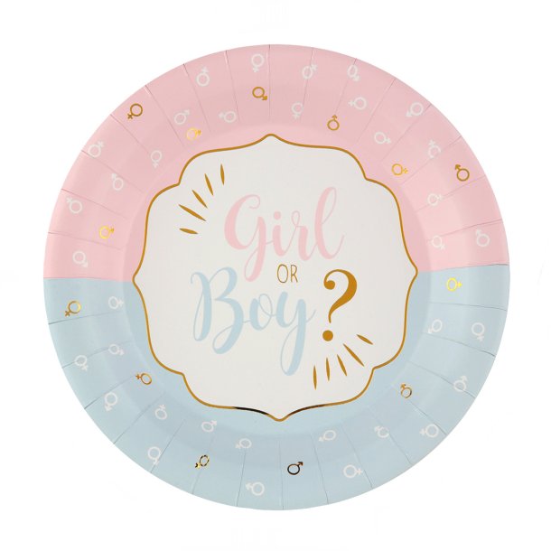 Boy or Girl Papperstallrikar