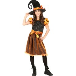 Orange heksekostume