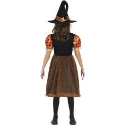 Orange heksekostume