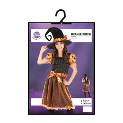 Orange heksekostume