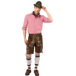 Lederhosen korte i gedeskind - Brun