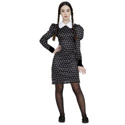 Sort Kjole med hvidt print til piger