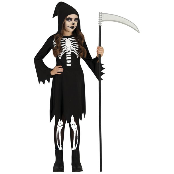 Skelet kjole med htte