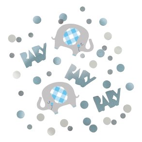 Baby shower konfetti i ljusbltt