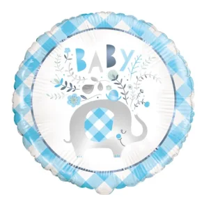 Folieballon Baby Elefant Lysebl