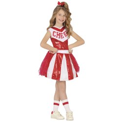 Cheerleader kjole i r�d-hvid til piger