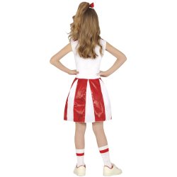 Cheerleader kjole i r�d-hvid til piger