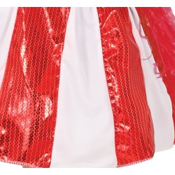 Cheerleader kjole i r�d-hvid til piger