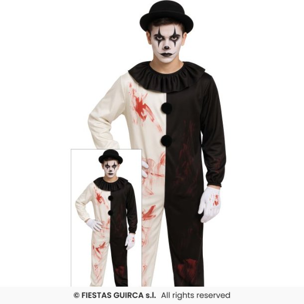 Skr�mmande Clownkostym teens