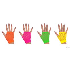Handskar net i NEON frg utan fingrar