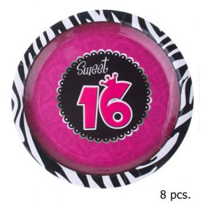 Sweet sixteen Tallerken 8 stk