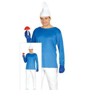 Bl� Smurf Kostym