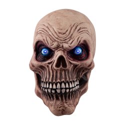 Skelet maske med bl lys