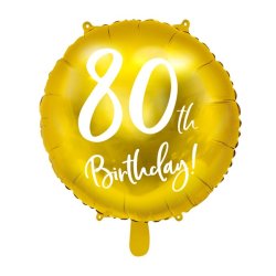 80 r Folieballong i GULD