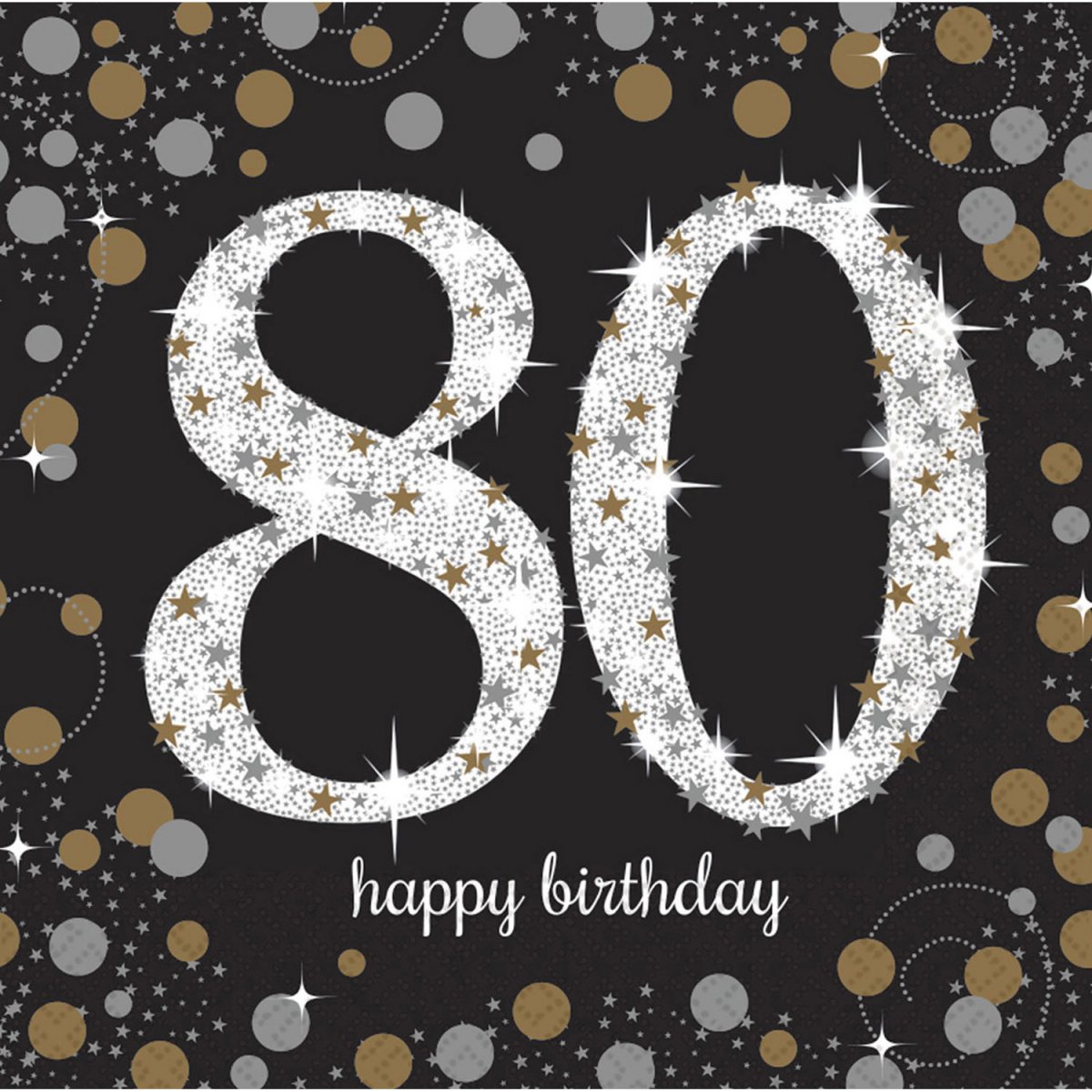 USA Penge gummi Settlers Servietter 80 | Køb servietter til 80 års fødselsdag her!!