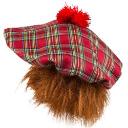 Beret Mr Tartan r�d